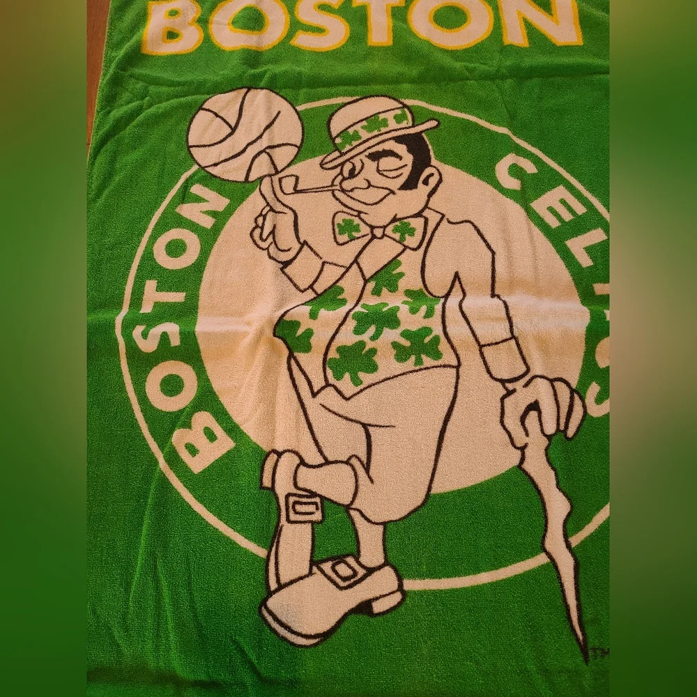 Vintage Boston Celtics Basketball NBA Beach towel